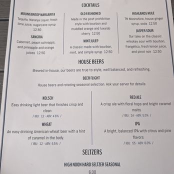 Top of The Rock - Menu - Brewpubs Near Me - Jasper, Tennessee Top of The Rock - Menu - Brewpubs Near Me - Jasper, Tennessee