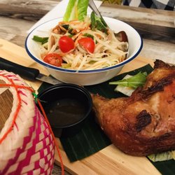 Thai Taste Kitchen - Chicken, rice & papaya salad