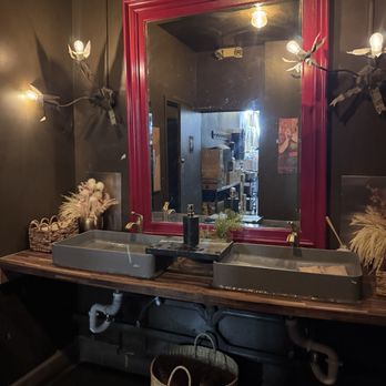 Nono Baru - Bathroom mirror and sink - Izakaya Near Me - San Francisco, California