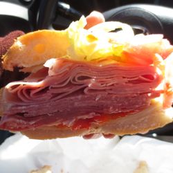 The Little Red Store - 1/2 an Italian combo on a hard roll