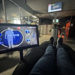 Water massage chair in recovery room. Water massage chair in recovery room.