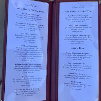 Chef Alfredo's Ristorante Italiano - Wine List - Italian Near Me - Cedar City, Utah