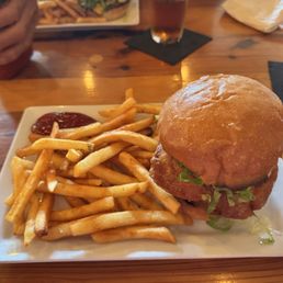 Fried Chicken Sandwich. It's tasty and the bun is toasted. I love crunchy stuff.