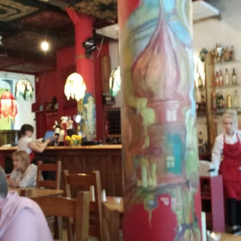 Russian Cafe-Gallery Cossachok - View of bar from our table. - Russian Near Me - Glasgow, GLG Russian Cafe-Gallery Cossachok - View of bar from our table. - Russian Near Me - Glasgow, GLG