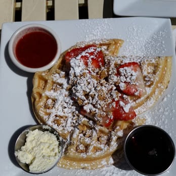 La Bouche - Decent part of the meal. It'd be super sad to ruin a Belgium waffle though... - French Near Me - Hoboken, New Jersey
