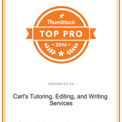 Carl's Tutoring & Writing Services - Virtual Only