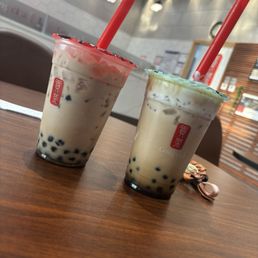 Dirty brown sugar milk tea and the Caramel milk Tea