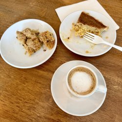 The Southern Pie Cafe - Maple nut scone, double espresso macchiato, and maple buttermilk pie. Yum!