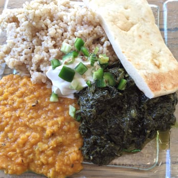 Driver's Market - Combo plate with Yellow Dal Tadka and Palungo Spinach - Grocery Near Me - Sausalito, California