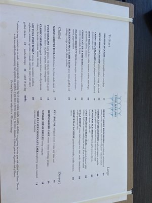 Menu photo 5 Four Marlins Oceanfront Dining Key West, FL