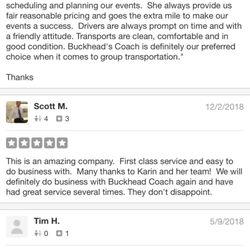 Buckhead Coach - Three great reviews that Yelp chose NOT to allow!
