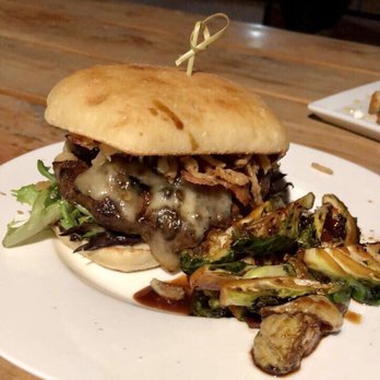 Fork & Fig - Fig burger with Brussel sprouts - Burgers Near Me - Albuquerque, New Mexico Fork & Fig - Fig burger with Brussel sprouts - Burgers Near Me - Albuquerque, New Mexico