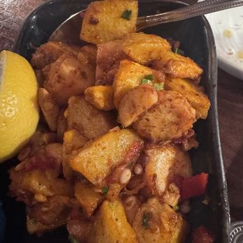 Tabernilla - Pulpo Plancha (octopus & potatoes); must try if you like octopus! - Spanish Near Me - Laredo, Texas Tabernilla - Pulpo Plancha (octopus & potatoes); must try if you like octopus! - Spanish Near Me - Laredo, Texas