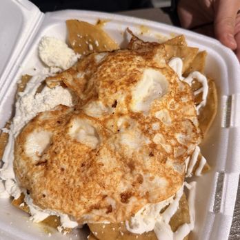 Las Morenas Taqueria - Chilaquiles with green sauce - Food Trucks Near Me - Modesto, California