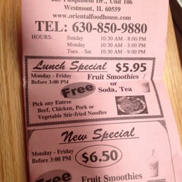 Menu - lunch specials Menu - lunch specials