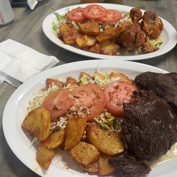 Enchiladas Michoacanas La Ruana - Enchiladas con Cecina and the other is with Pollo - Mexican Near Me - Bellflower, California