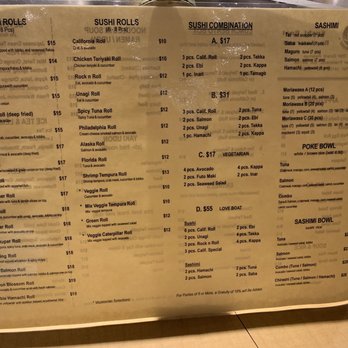 Sushi Boat Restaurant - Menu Side B (12.2022) - Sushi Bars Near Me - San Francisco, California