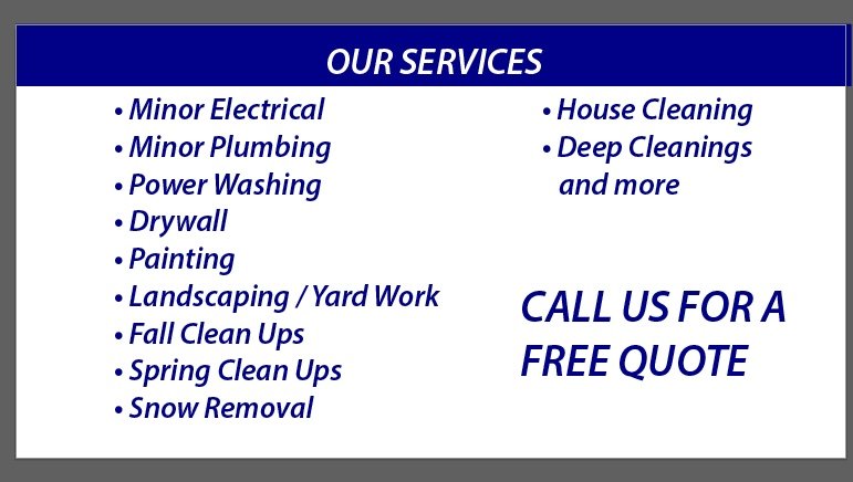 Slide of Handyman & Cleaning Services