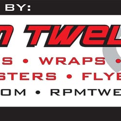 RPM12 - We handle any job from banners, flyers, business cards, catalogs, t shirts, decals, to about anything..!