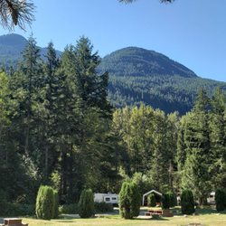 Thurston Meadows Campsite - Chilliwack River Valley - View of mountain