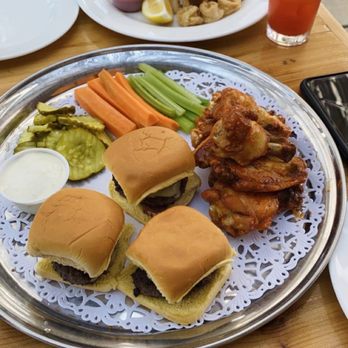 Haven Rooftop - Dinner special 3 sliders, wings, and a basket of fries. - Lounges Near Me - New York, New York Haven Rooftop - Dinner special 3 sliders, wings, and a basket of fries. - Lounges Near Me - New York, New York
