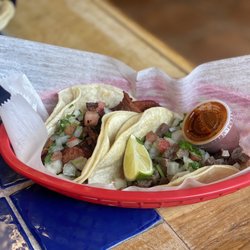Tacos Lupita - Cow tongue and Al pastor tacos