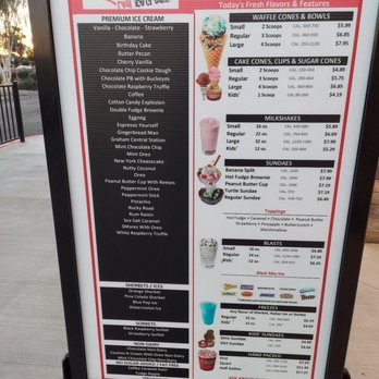 Bruster's Real Ice Cream - The menu. - Desserts Near Me - Chandler, Arizona Bruster's Real Ice Cream - The menu. - Desserts Near Me - Chandler, Arizona