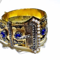 Van Atkins Jewelers - Retro Antique 18k yellow gold bangle! How amazing is this?!