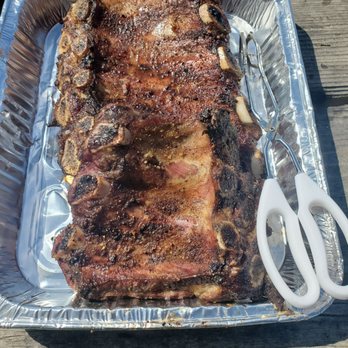 Half Moon Bay State Beach - Finished smoking 3-bone and 4-bone beef ribs - Beaches Near Me - Half Moon Bay, California