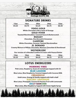 Menu photo 2 Gold Rush Espresso Cottage Grove, OR