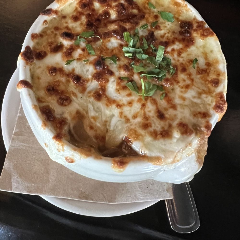 Lady Gregory's - Baked French Onion Soup - New American Near Me - Chicago, Illinois Lady Gregory's - Baked French Onion Soup - New American Near Me - Chicago, Illinois