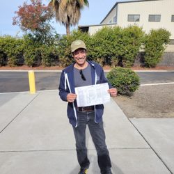 Driving School For You - He passed his driving test on the first try.