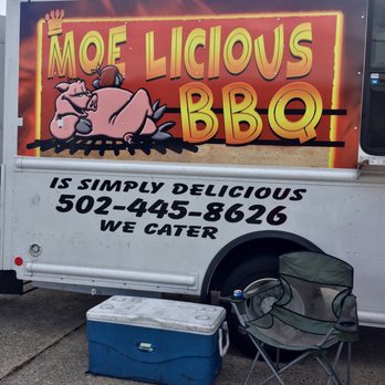 Moe Licious BBQ - a truck with a sign on the side - Food Trucks Near Me Moe Licious BBQ - a truck with a sign on the side - Food Trucks Near Me