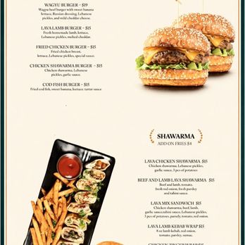 Lava Diner - Their Mediterranean Menu (6/2026); available AFTER 2pm - Diners Near Me - North New Hyde Park, New York Lava Diner - Their Mediterranean Menu (6/2026); available AFTER 2pm - Diners Near Me - North New Hyde Park, New York