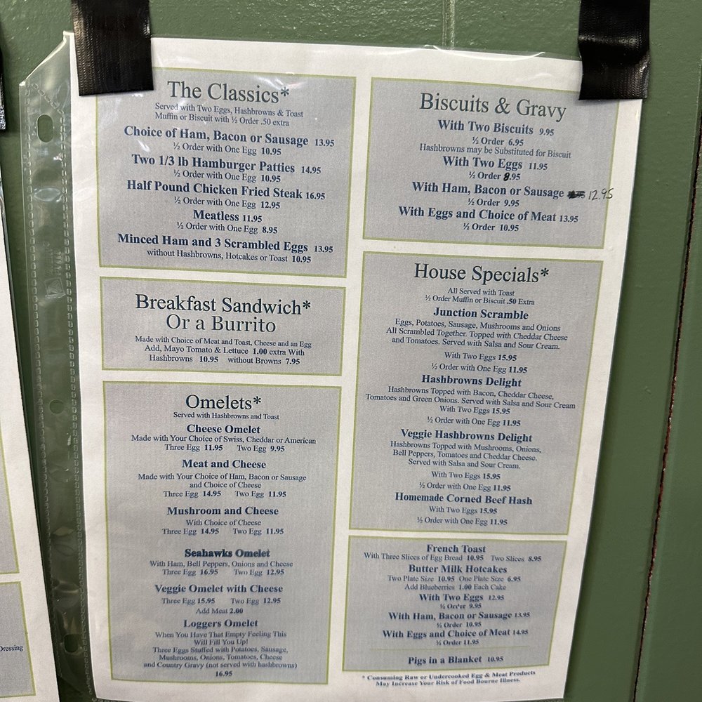 The Junction Diner - Menu - Diners Near Me - Poulsbo, Washington The Junction Diner - Menu - Diners Near Me - Poulsbo, Washington