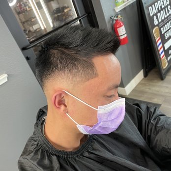 Dappers & Dolls - Mid fade with a fohawk - Barbers Near Me - Milpitas, California Dappers & Dolls - Mid fade with a fohawk - Barbers Near Me - Milpitas, California