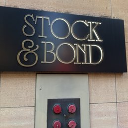 Exterior outside entrance of Stock & Bond - Exterior signage - Minneapolis, Minnesota Exterior outside entrance of Stock & Bond - Exterior signage - Minneapolis, Minnesota