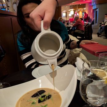 Options Jazz Lounge - Get... The seafood chowder! $18 Scrimpy on the seafood but that sweet!, spicy coconut broth - Lounges Near Me - Kanata, Ontario