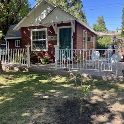 Gables Cedar Creek Inn - New apple tree in front of Birch cabin