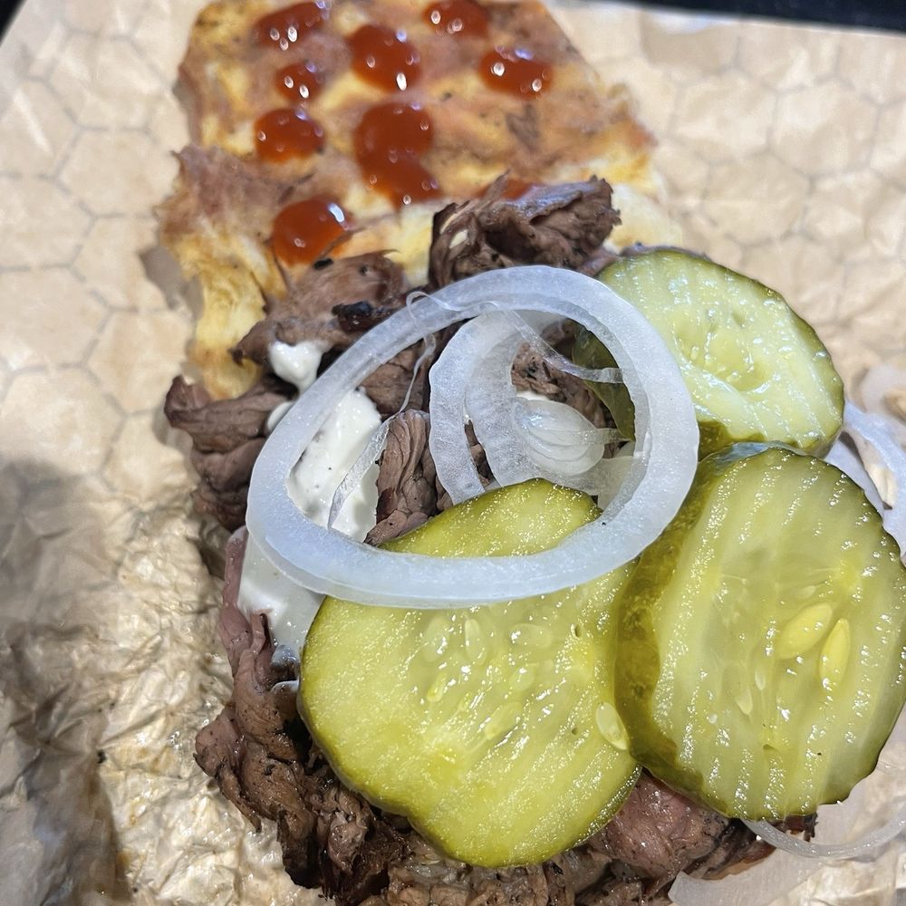 Chaps Pit Beef - Pit Beef sandwich with add ons - Barbeque Near Me - Baltimore, Maryland