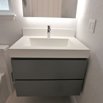 AA Quality Construction - Floating vanities help elevate your space and give it a more modern look. - General Contractors Near Me