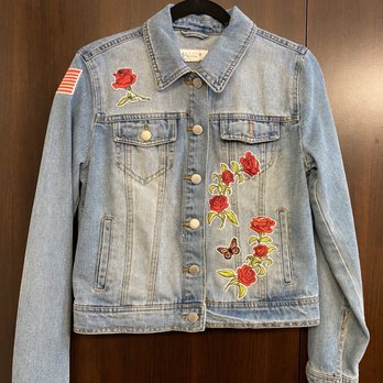 Better Look Tailoring & Alterations - Front of jacket.  Michelle recommended placement of US Flag on right shoulder!  LOVE IT! - Sewing & Alterations Near Me - San Marcos, California
