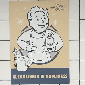 Ponte's Diner - Restroom Fallout signs - American Near Me - Fairfield, Texas