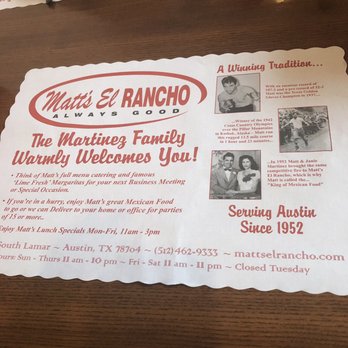 Matt's El Rancho - Mexican Near Me - Austin, Texas Matt's El Rancho - Mexican Near Me - Austin, Texas