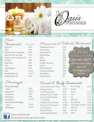Oasis Day Spa Hair Salon 1879 Gadsden Hwy Birmingham Al Beauty