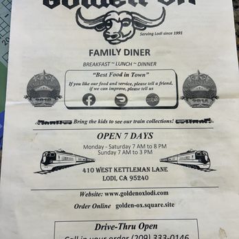 Golden Ox Diner - Menu - Diners Near Me - Lodi, California