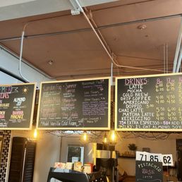 Coffee/drink menu Coffee/drink menu