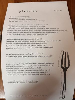 Menu photo 1 Piccino Restaurant San Francisco, CA