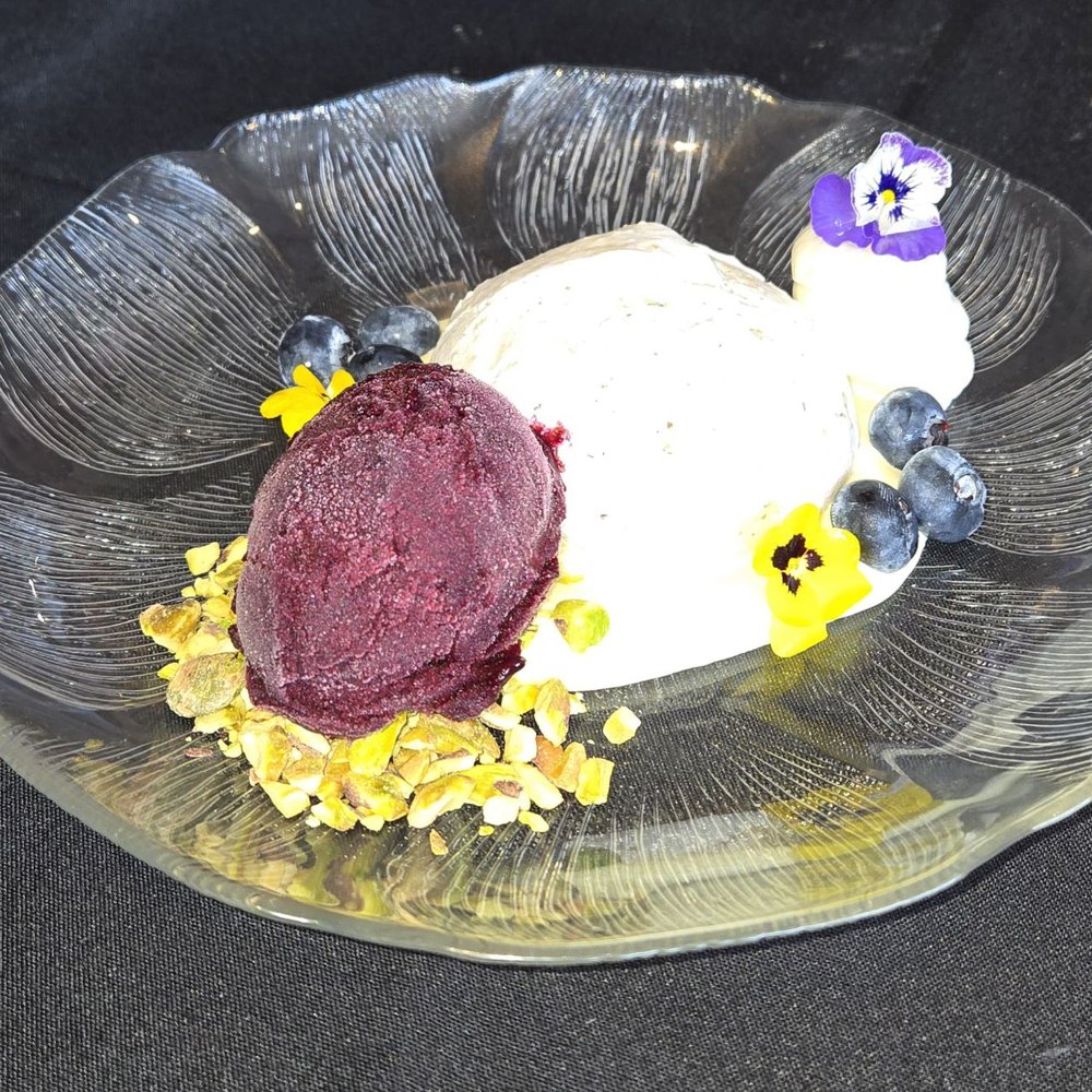 etch - Blueberry Pistachio Pavlova. This is a large shareable dessert. It was so good we thought my granddaughter was going to lick the plate.  :) - New American Near Me - Franklin, Tennessee