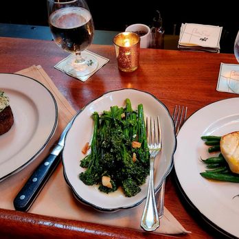 Butcher and Singer - Filet Mignon, brocollini,  Chilean Sea Bass - American Near Me - Philadelphia, Pennsylvania